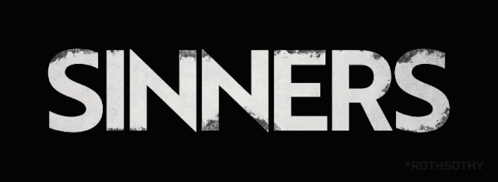 Sinners Word on Black Background