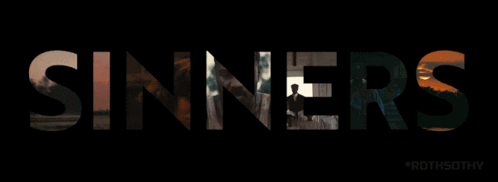 Sinners Word on Dark Background