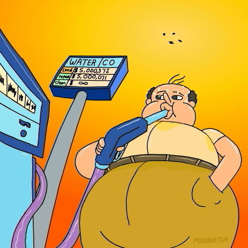 Sipping Gas Cartoon Fatman GIF