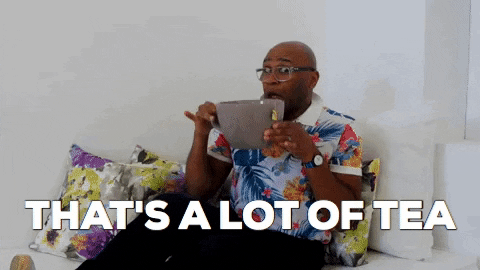 Sipping Tea With This Big Cup GIF