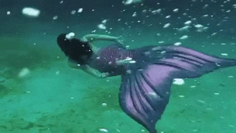 Mesmerizing Siren Deep Swimming GIF