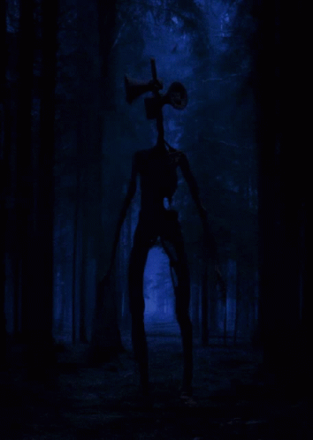 Siren Head In Black Forest GIF
