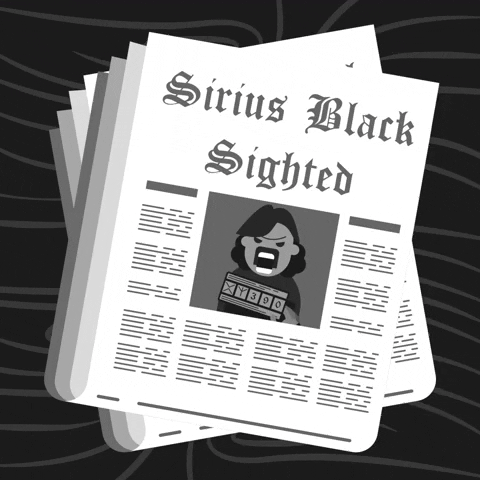 Sirius Black Sighted Cartoon Sticker GIF