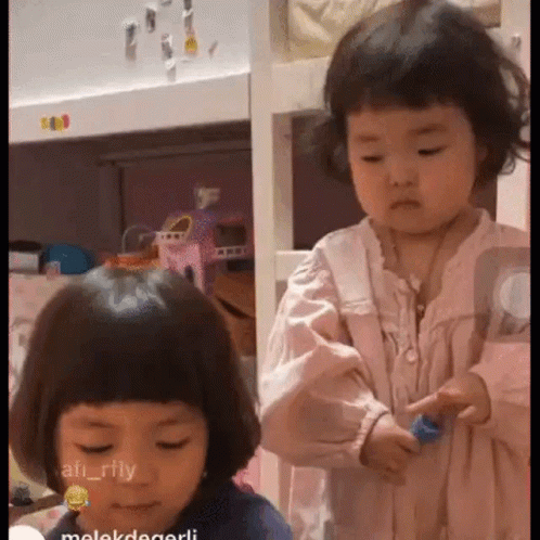 Sister Baby Fights Cute GIF