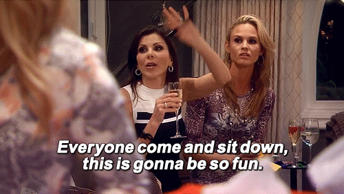 Sit Down Heather Dubrow Instruct GIF