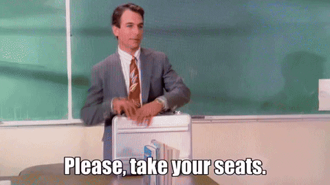 Sit Down Naughty Students GIF