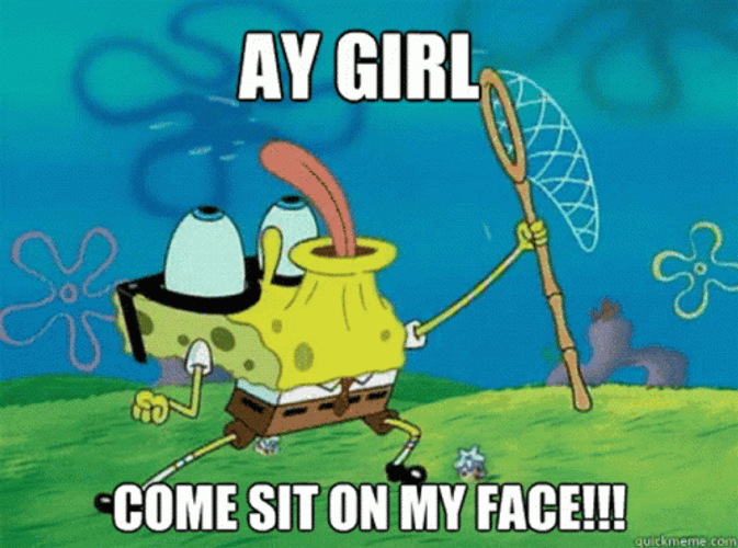 Sit On My Face Spongebob GIF