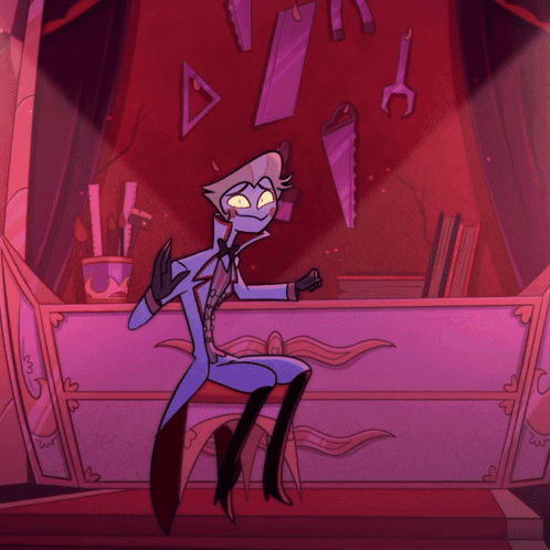 Sitting Alone Lucifer Hazbin Hotel GIF