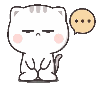Sitting Cat with Speech Bubble