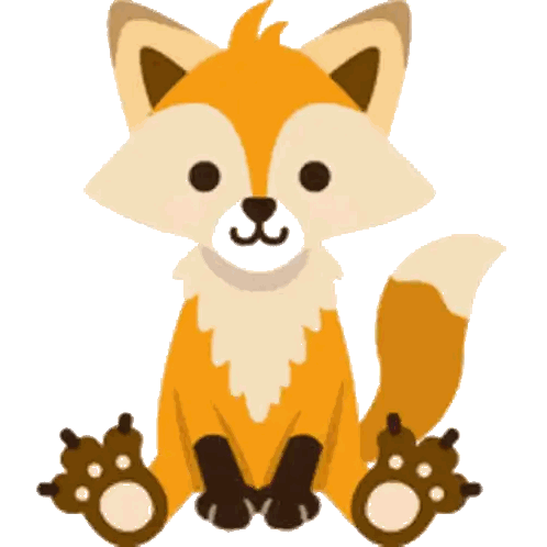Sitting Fox with Paws Up