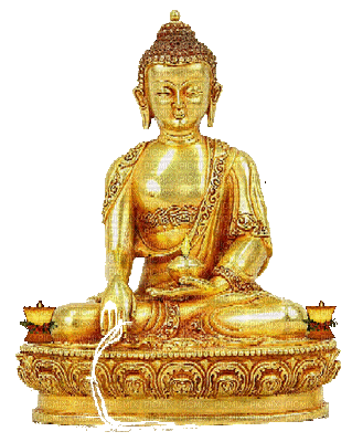 Sitting Golden Buddha Statue GIF