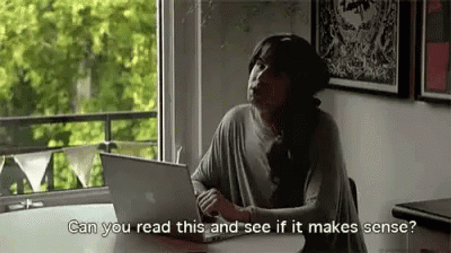 Sitting Lady Throwing Computer  GIF