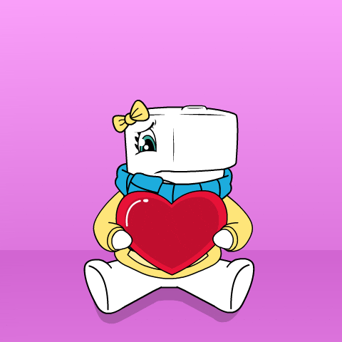 Sitting Whale Heart Break GIF