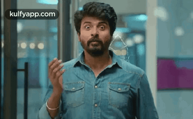 Sivakarthikeyan In Shock Fear Waving GIF