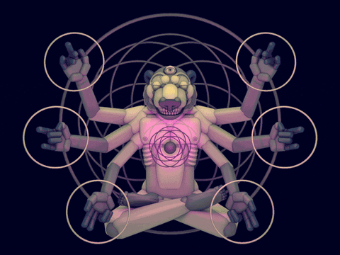 Six Hands Tripping GIF