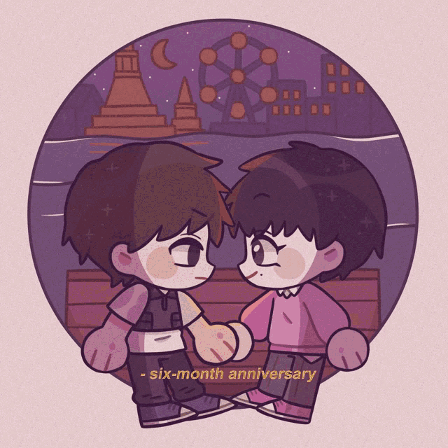 Six-month Anniversary Chibi GIF