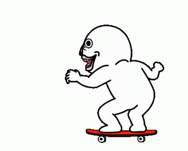 Skater Man Animation GIF