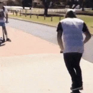 Skater Man Teleport Galaxy GIF