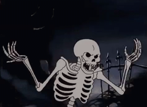 Skeleton Angry Cartoon GIF