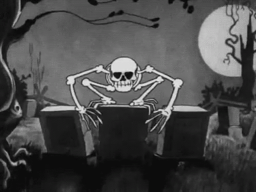 Skeleton Attack At Night GIF
