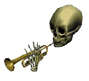 Skeleton Blowing Trumpet