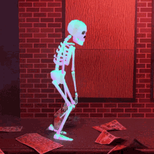 Skeleton Bored Walking GIF