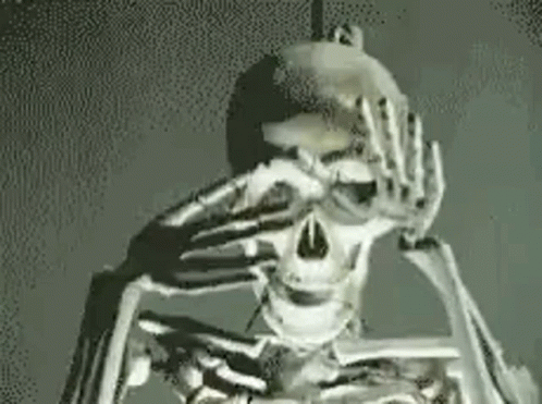 Skeleton Covering Face GIF
