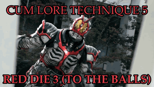 Skeleton cum lore technique 5 red die 3 to the balls
