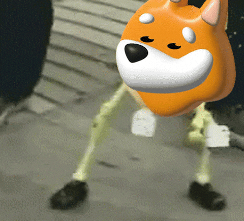Skeleton Dance Bonk Dog GIF