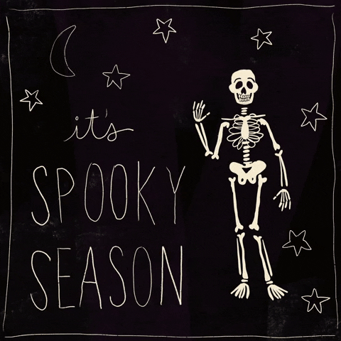 Skeleton Dance It's Spooky Season Stars GIF
