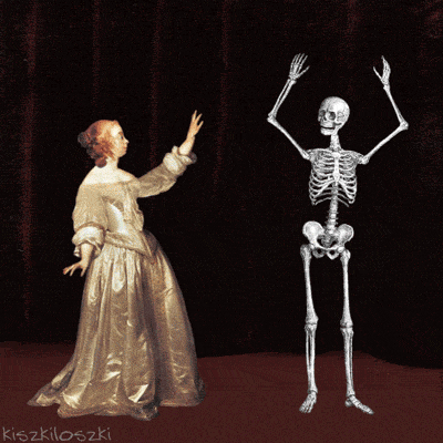 Skeleton Dance Lady Mary Coke GIF