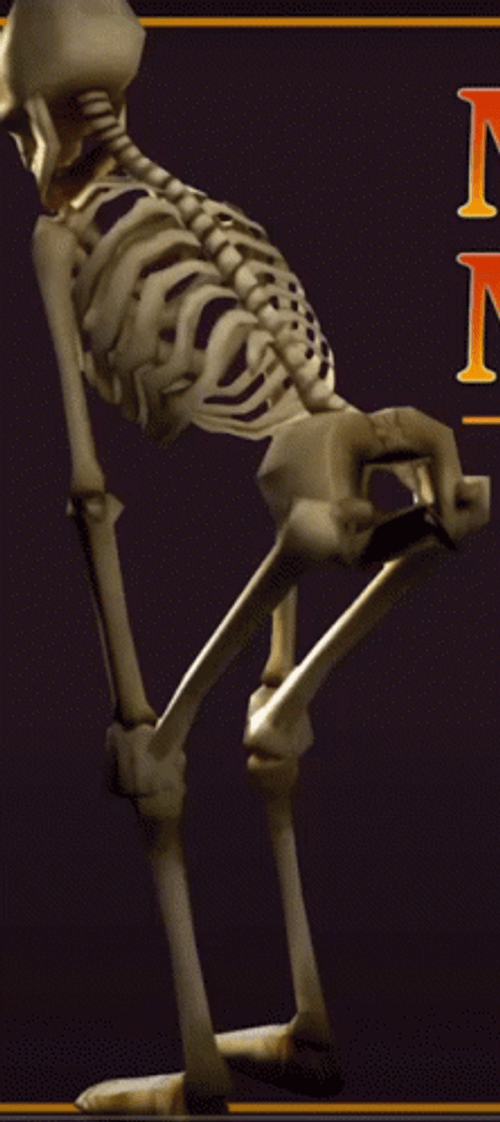 Skeleton Dancing Shakes Butt GIF