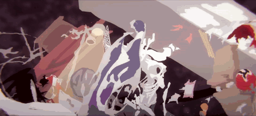 Skeleton Drawing With Letter W GIF