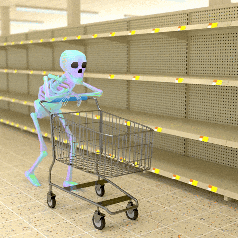 Skeleton Empty Grocery GIF