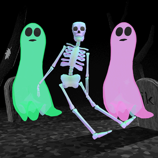 Skeleton Ghost Swaying Dance Meme GIF
