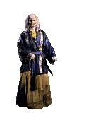 Skeleton Holding Cane and Sword