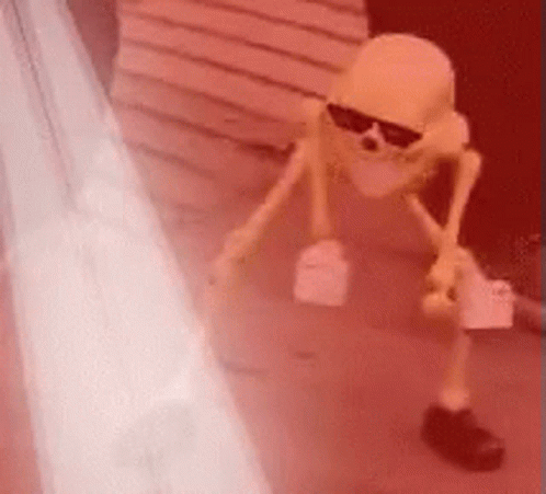 Skeleton in Sunglasses and Hard Hat