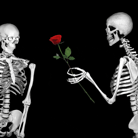 Skeleton Love Happy 25th Anniversary GIF