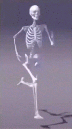 Just Running Skeleton Meme GIF