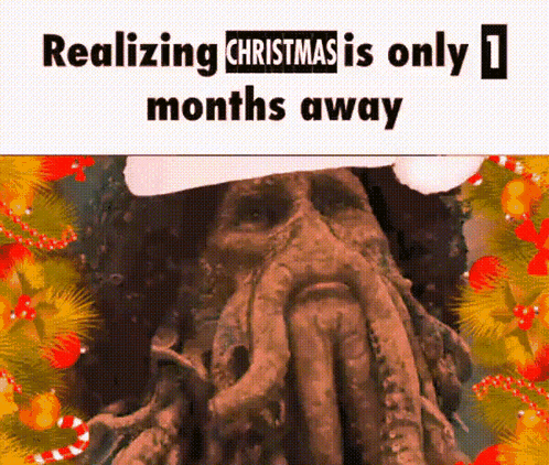 Skeleton Realizing Christmas Is Near GIF