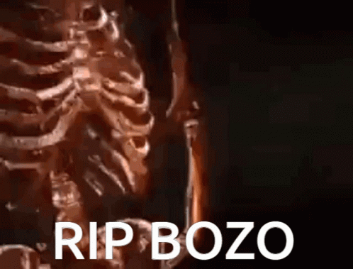 Skeleton Rip Bozo GIF