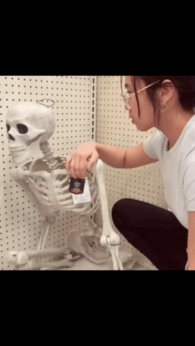 Skeleton Rizz Meme With Girl GIF
