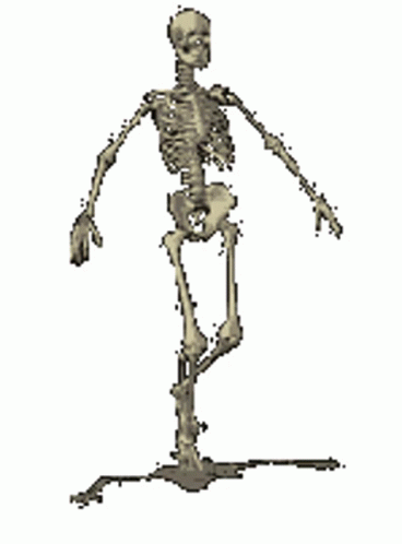 Skeleton Running Balancing Arms GIF