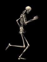 Skeleton Running Chill Music Beat GIF