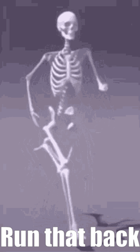 Skeleton Running Forward Or Backward GIF