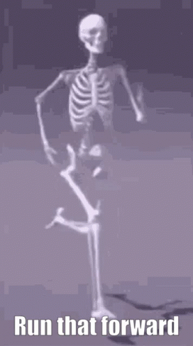 Skeleton Running Forward Steady GIF