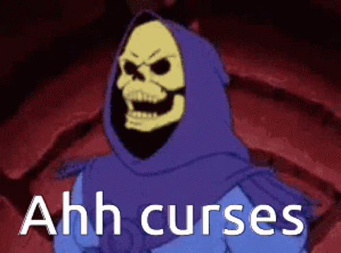 Skeleton Saying Ahh Curses