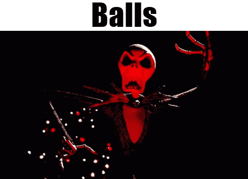 Skeleton Saying Balls