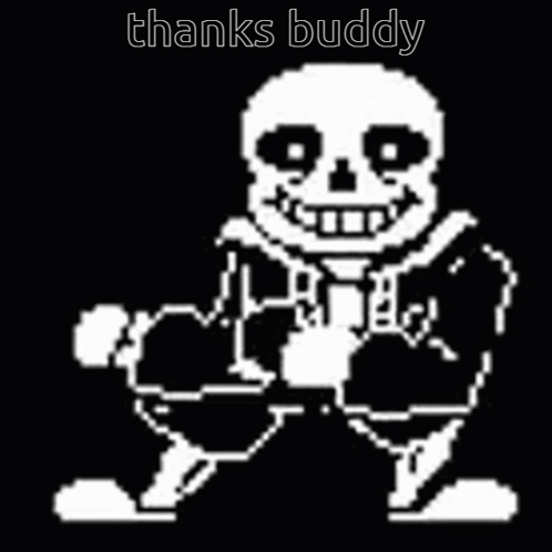 Skeleton Saying Thanks Buddy