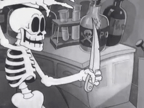 Skeleton Sharp Knife GIF